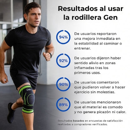 Rodillera Gen 2x1 + Muñequera de regalo + E-book: 8 ejercicios para fortalecer rodillas desde casa 🎁 - Alivia dolor desde el primer uso